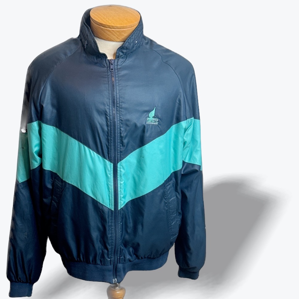 Duckster Clinton CC Golf‎ Windbreaker Jacket Hood Large 3M Thinsulate 1980s